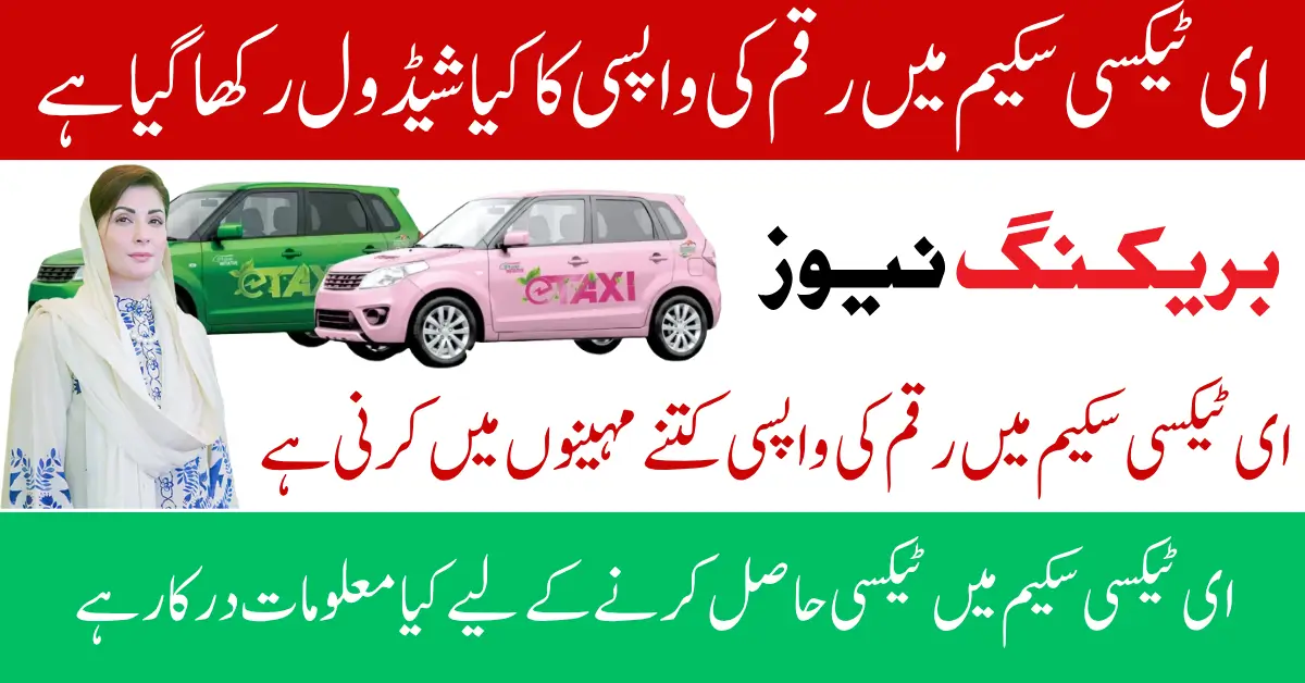 E-Taxi Scheme 2025 Repayment Schedule Benefits for Youth Full Guide