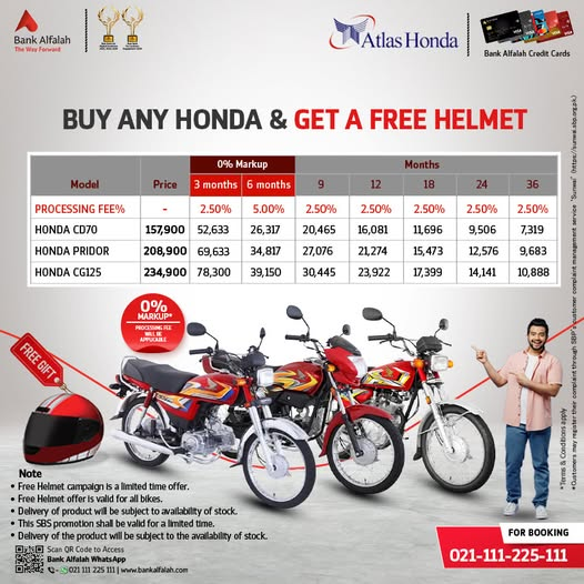 Bank Alfalah Honda Installment Plan