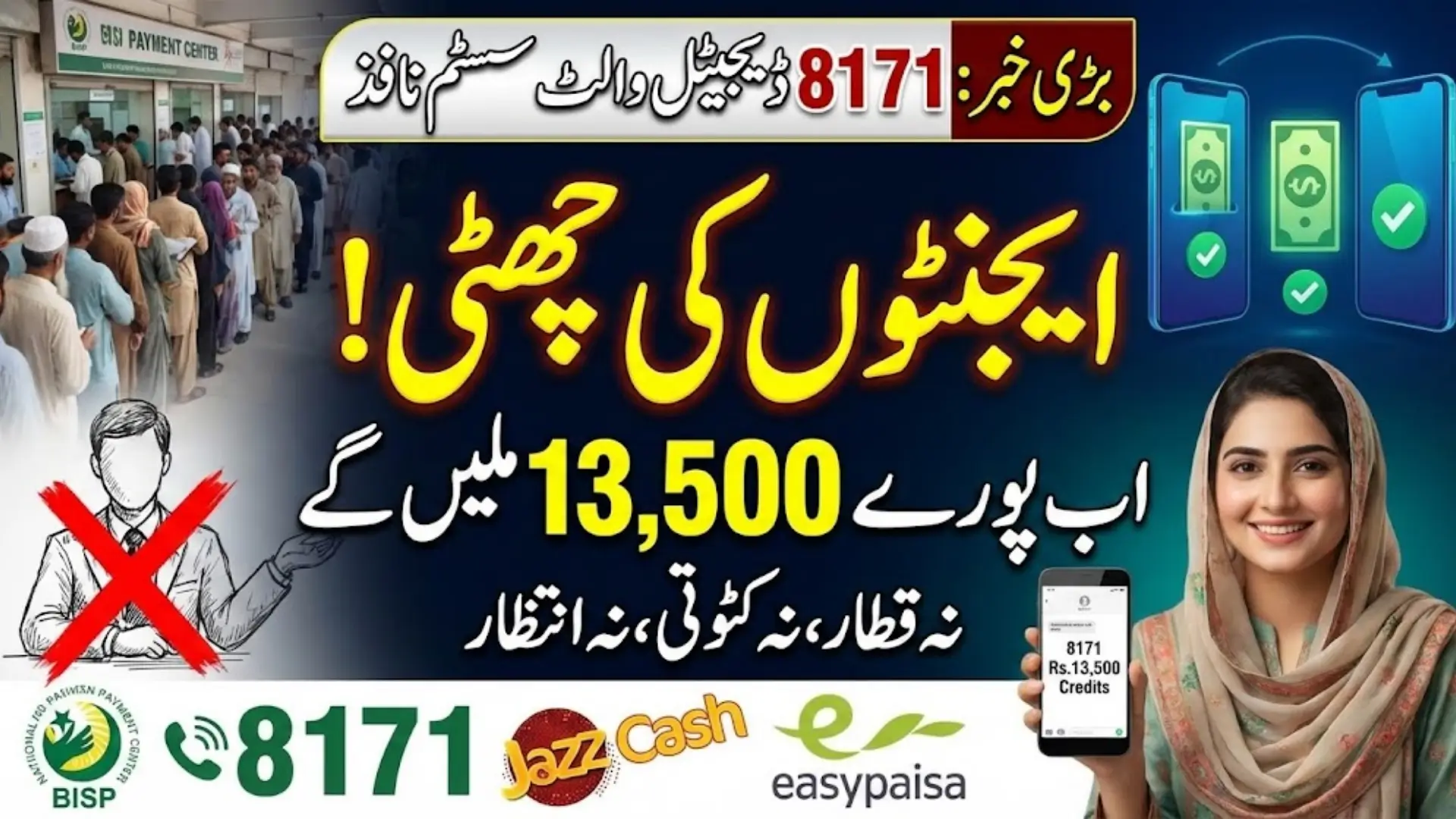BISP 2025 Update: How to Receive Rs. 13,500 via the 8171 Digital Wallet